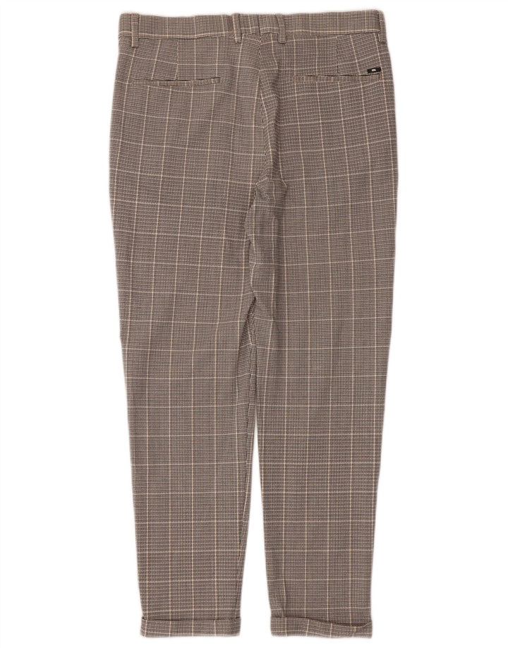 Zara Mens Slim Suit Trousers EU 40 Medium W31 L27 Grey Check
