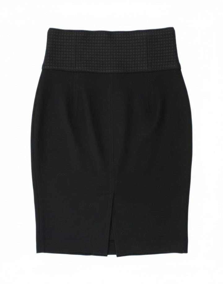 Pinko Womens Pencil Skirt UK 12 Medium W28 Black Viscose