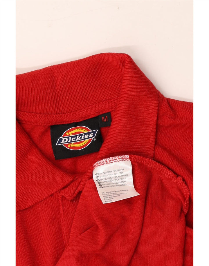 Dickies Mens Polo Shirt Medium Red Polyester