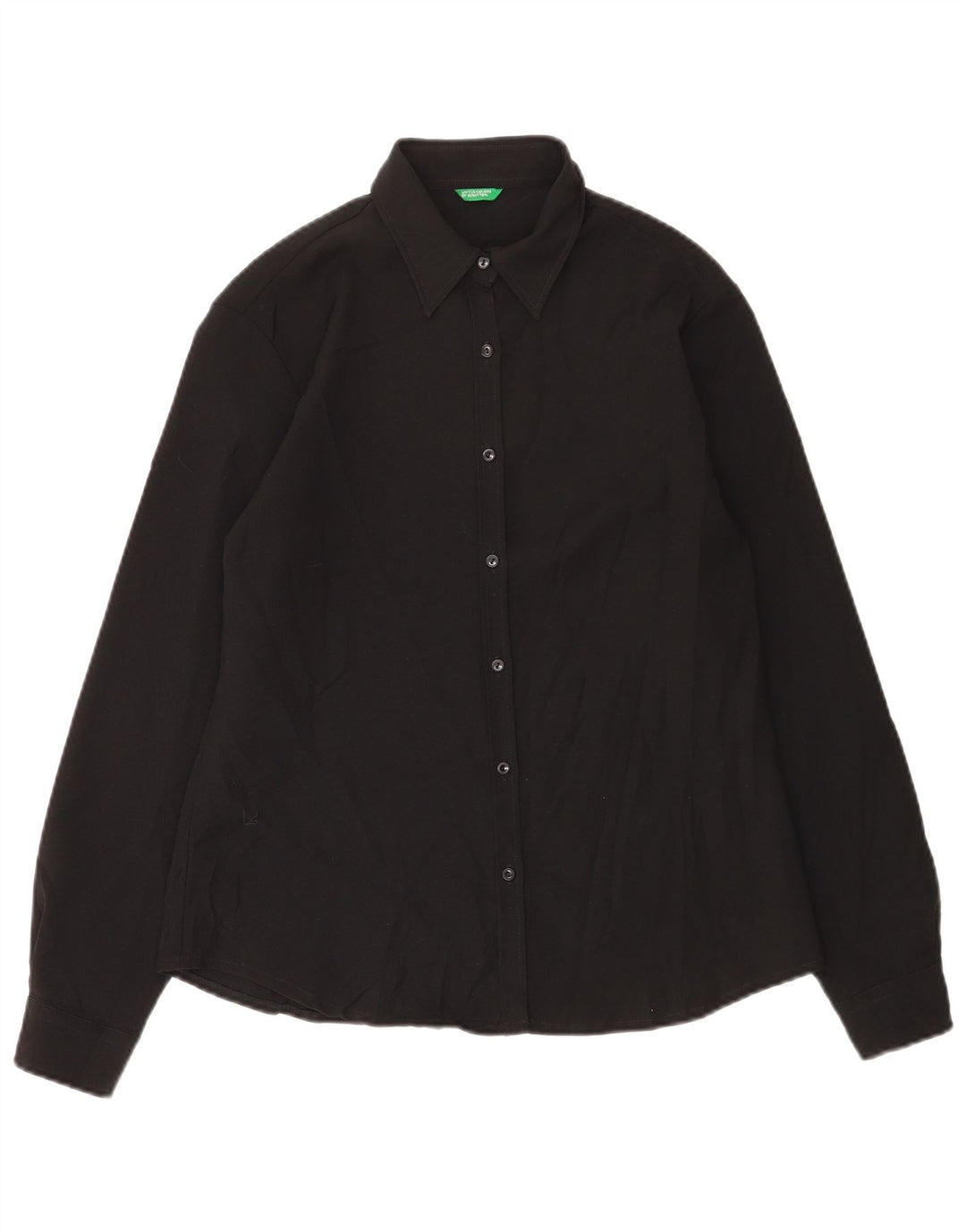 Benetton Womens Shirt UK 14 Large Black