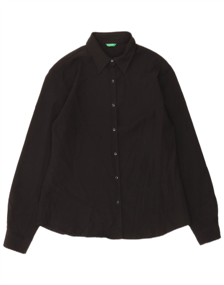 Benetton Womens Shirt UK 14 Large Black