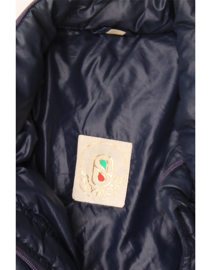 Vintage Mens Padded Jacket UK 40 Large Navy Blue