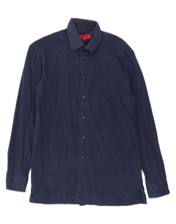 Hugo Boss Mens Shirt Medium Navy Blue