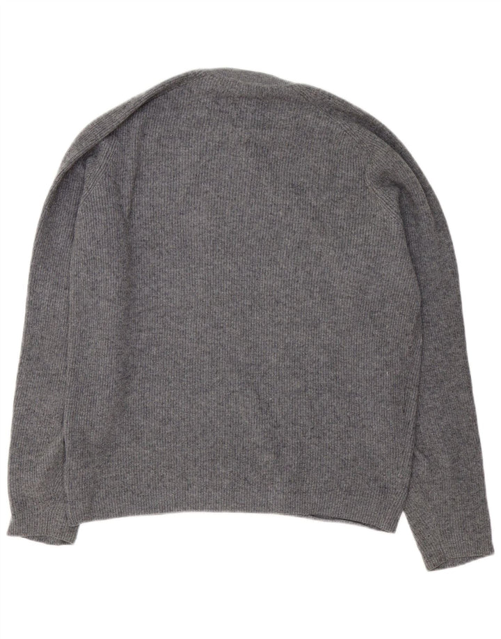 Massimo Dutti Mens Crew Neck Jumper Sweater Medium Grey Cotton