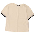 Zara Womens T-Shirt Top UK 14 Medium Off White Polyester