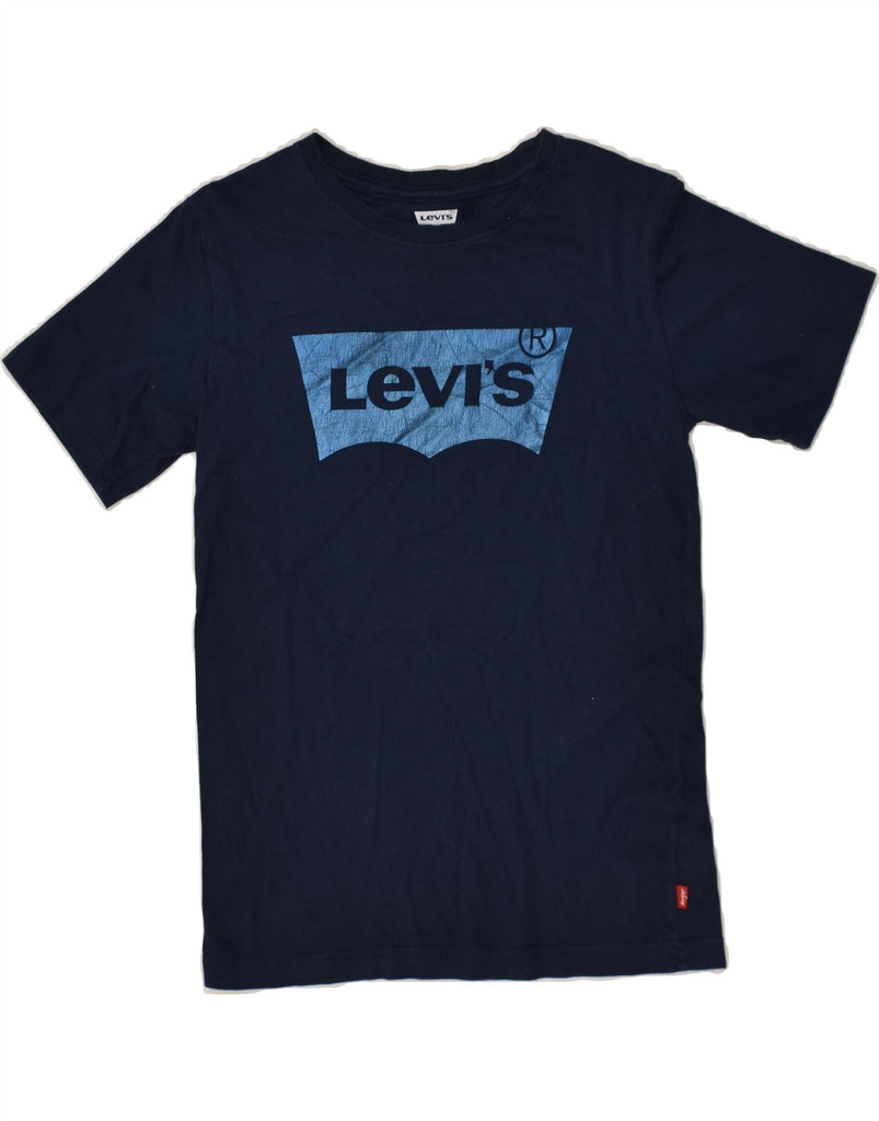 LEVI'S Girls Graphic T-Shirt Top 10-11 Years Medium  Navy Blue Cotton | Vintage Levi's | Thrift | Second-Hand Levi's | Used Clothing | Messina Hembry 