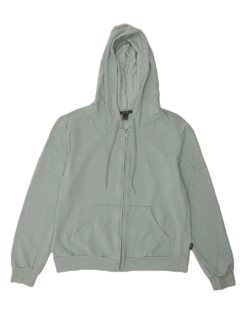 EDDIE BAUER Womens Zip Hoodie Sweater UK 14 Medium Blue Viscose Vintage Eddie Bauer and Second-Hand Eddie Bauer from Messina Hembry 