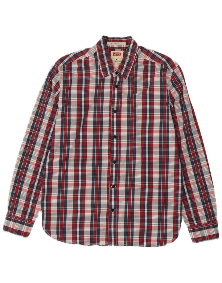 Levi's Mens Standard Fit Shirt Medium Multicoloured Check Cotton