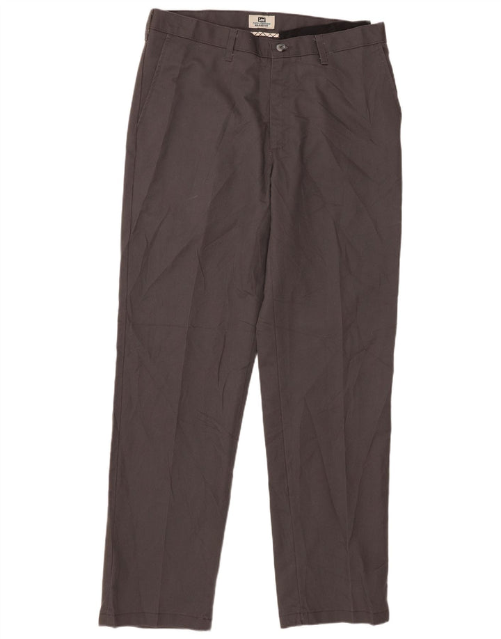 Lee Mens Relaxed Fit Chino Trousers W34 L34 Grey Polyester