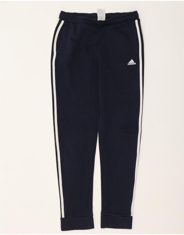 Adidas Boys Tracksuit Trousers Joggers 13-14 Years  Navy Blue Cotton
