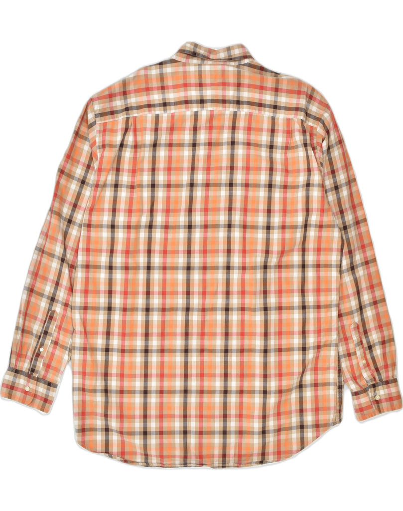 J. CREW Mens Tall Shirt XL Orange Check Cotton | Vintage | Thrift | Second-Hand | Used Clothing | Messina Hembry 