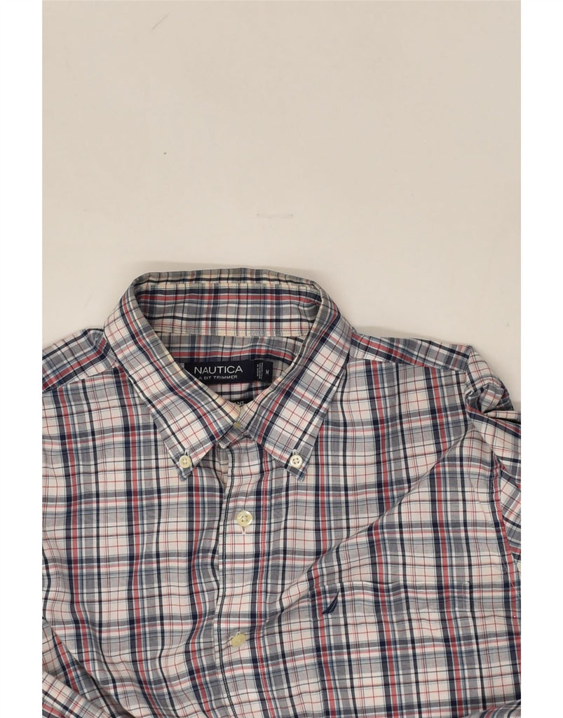 NAUTICA Mens Shirt Medium Navy Blue Check Cotton | Vintage Nautica | Thrift | Second-Hand Nautica | Used Clothing | Messina Hembry 