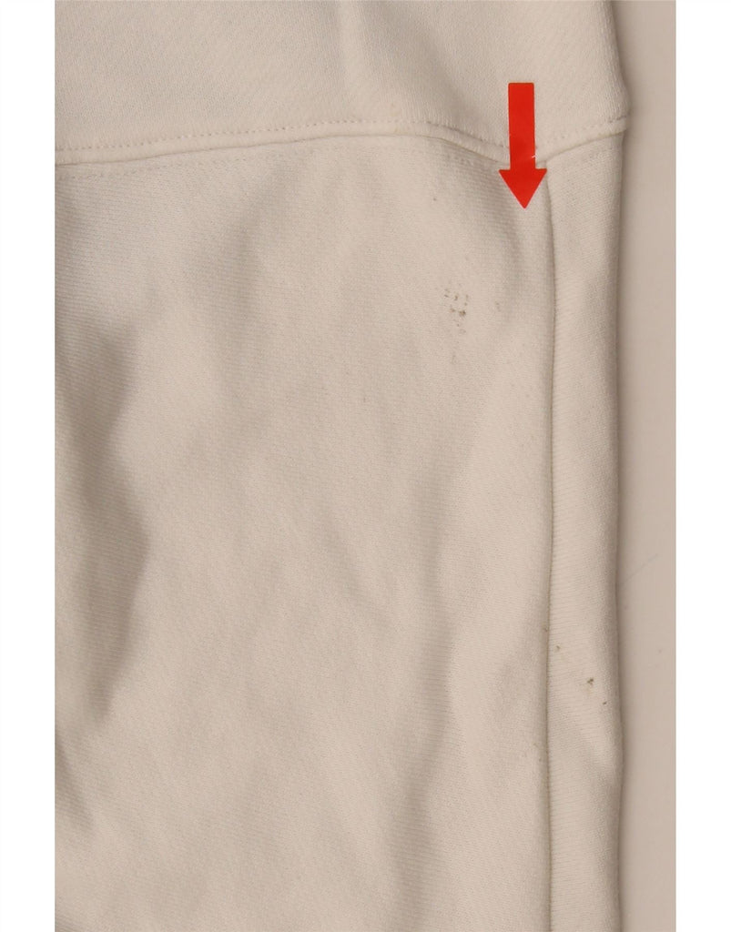 ADIDAS Womens Oversized Graphic Hoodie Jumper UK 16 Large  White Cotton Vintage Adidas and Second-Hand Adidas from Messina Hembry 