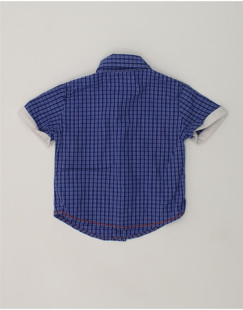 GUESS Baby Boys Short Sleeve Shirt 9-12 Months Blue Check Cotton | Vintage Guess | Thrift | Second-Hand Guess | Used Clothing | Messina Hembry 