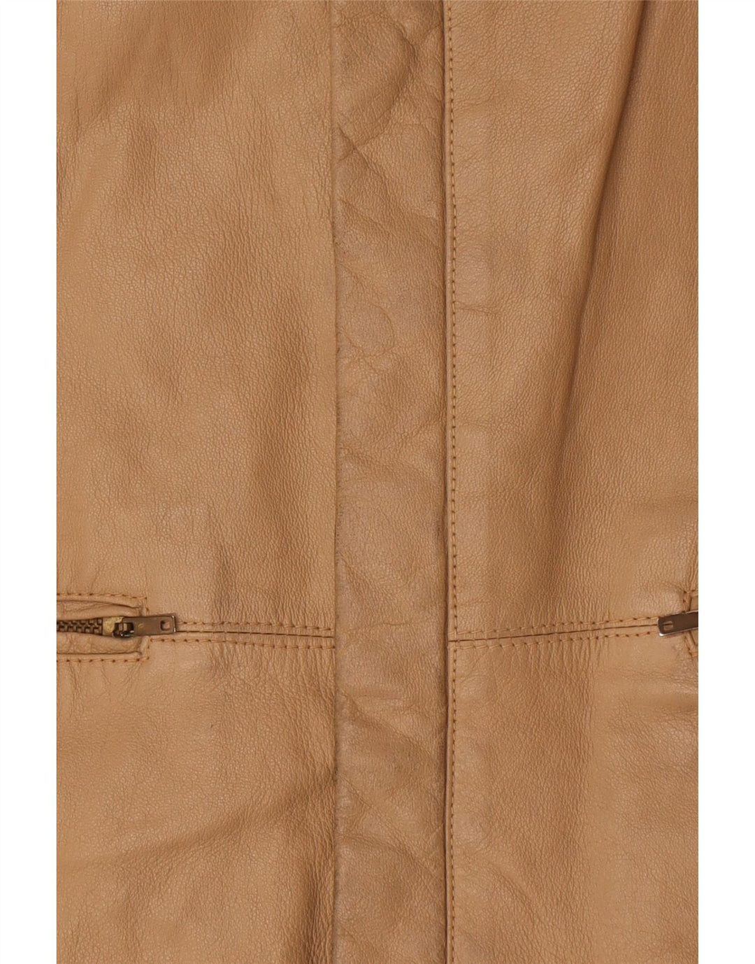 Vintage Mens Leather Jacket IT 52 XL Beige