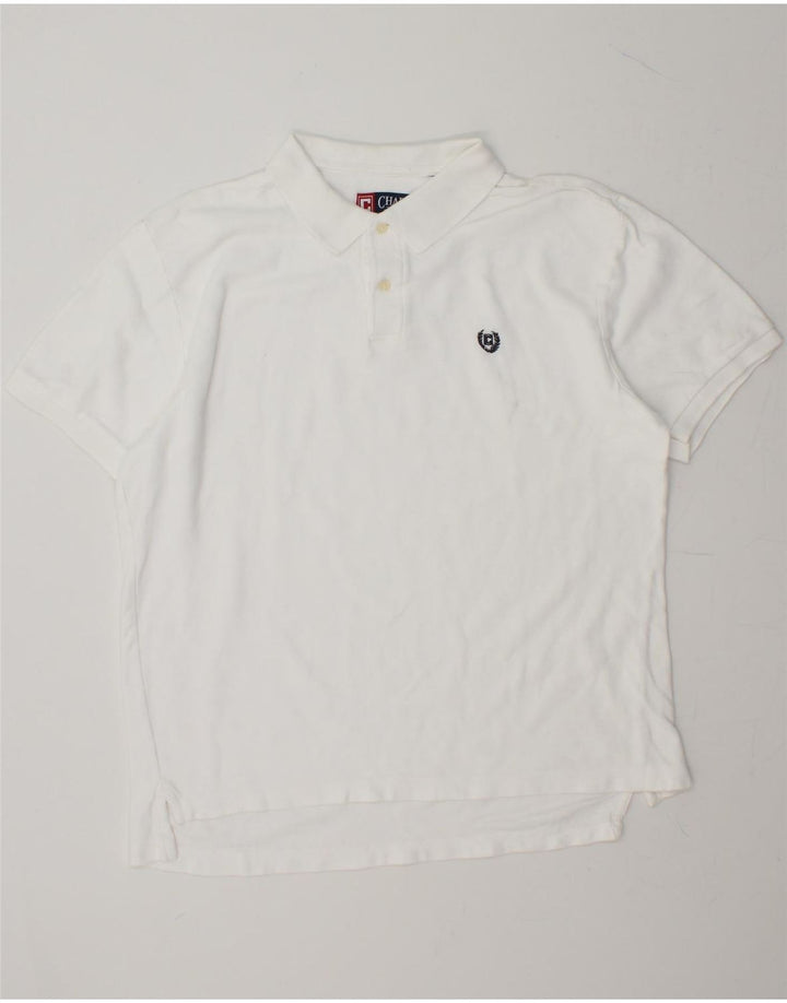 CHAPS Mens Polo Shirt Large White Vintage Chaps and Second-Hand Chaps from Messina Hembry 