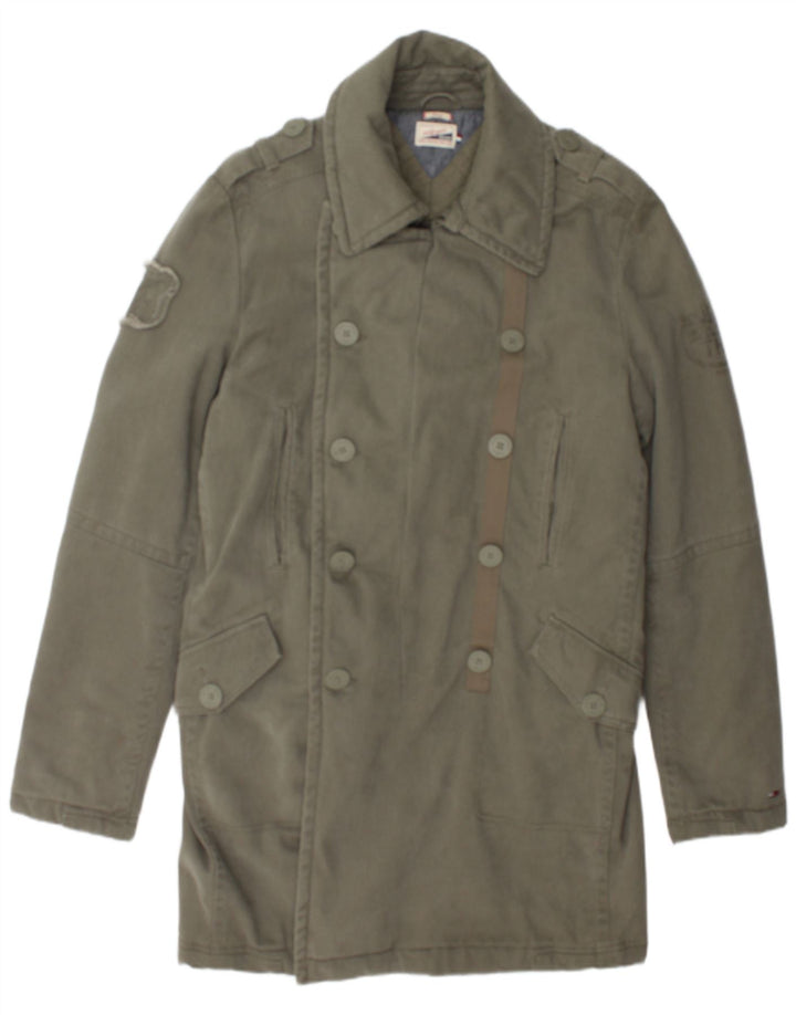 Tommy Hilfiger Mens Heritage Double Breasted Coat UK 40 Large Khaki