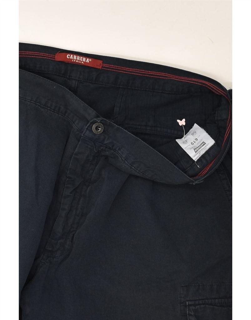 CARRERA Mens Straight Cargo Trousers W42 L29  Navy Blue Cotton | Vintage Carrera | Thrift | Second-Hand Carrera | Used Clothing | Messina Hembry 