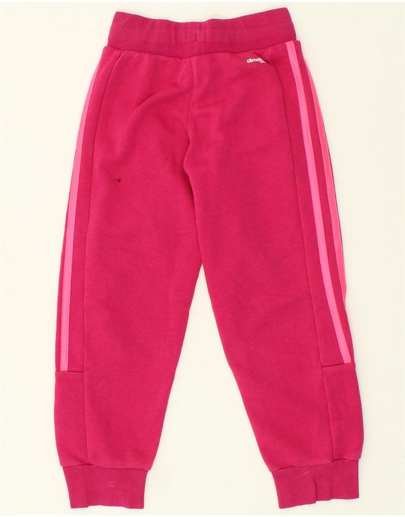 ADIDAS Girls Climalite Graphic Tracksuit Trousers Joggers 5-6 Years Pink | Vintage Adidas | Thrift | Second-Hand Adidas | Used Clothing | Messina Hembry 