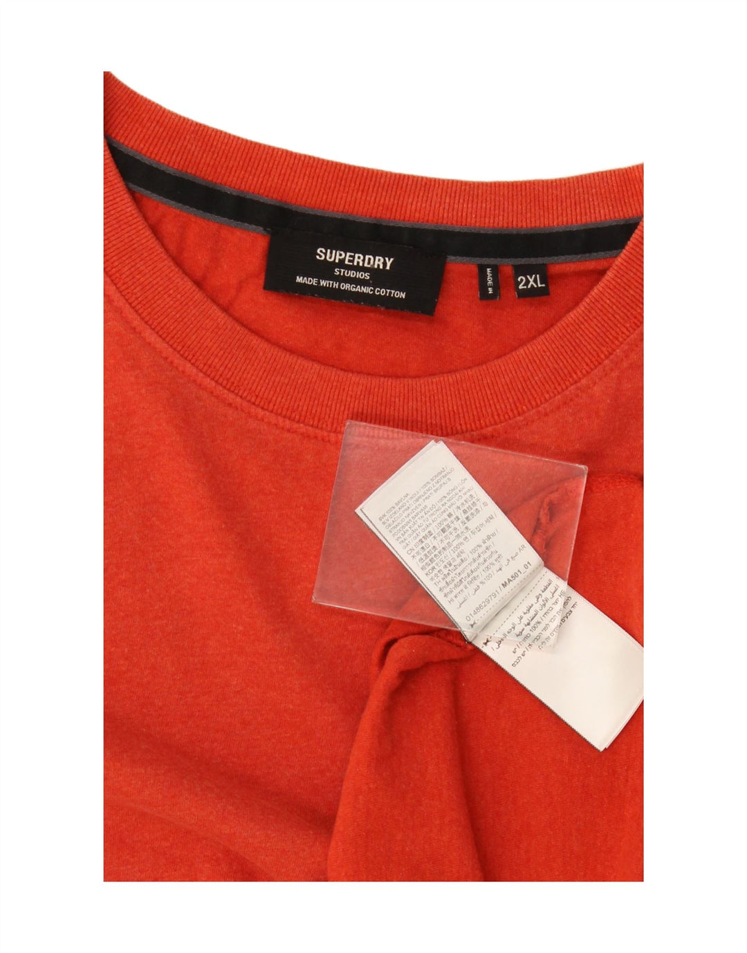 Superdry Mens T-Shirt Top 2XL Red Cotton