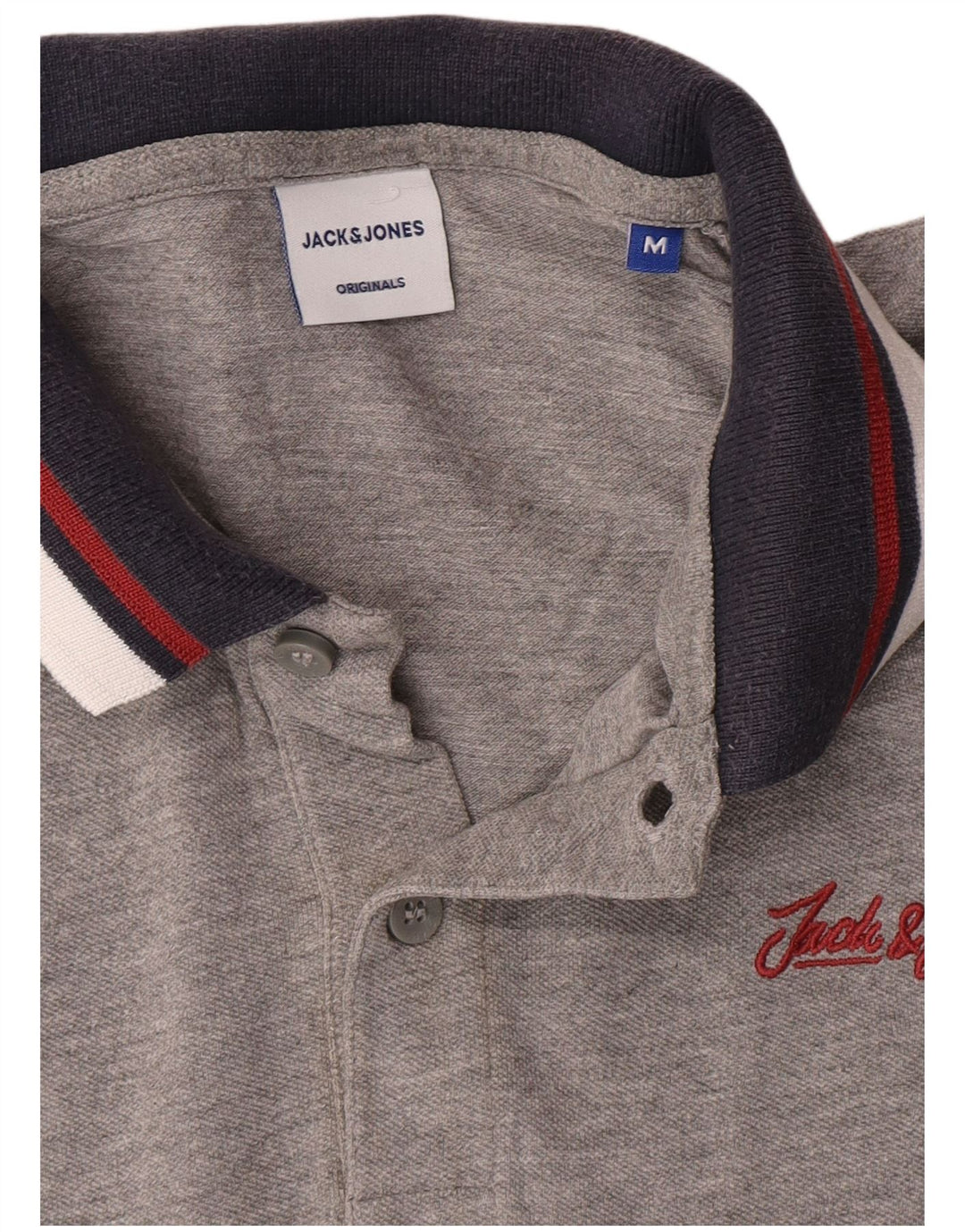 Jack & Jones Mens Polo Shirt Medium Grey
