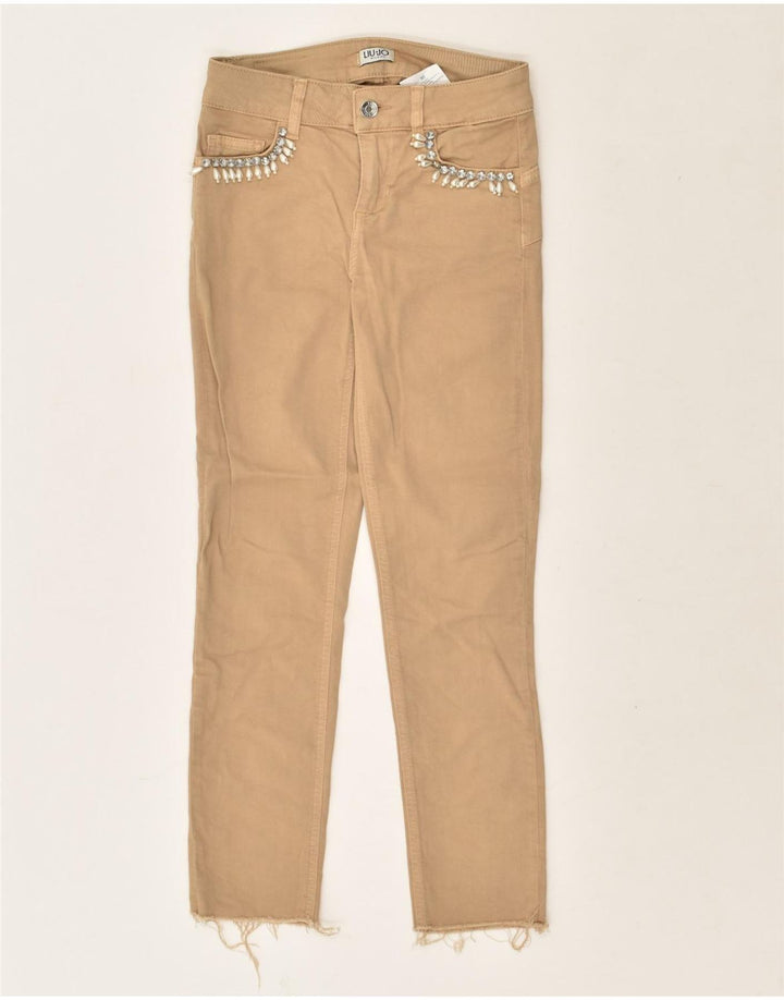 LIU JO JUNIOR Girls Slim Jeans 9-10 Years W25 L24 Beige | Vintage Liu Jo junior | Thrift | Second-Hand Liu Jo junior | Used Clothing | Messina Hembry 