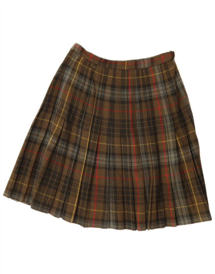 VINTAGE Womens Wrap Skirt W28 Medium  Khaki Plaid