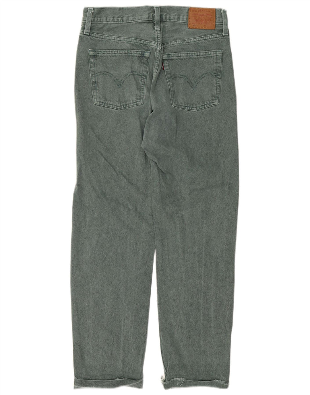 LEVI'S Womens 501 Straight Jeans W27 L28 Green Cotton