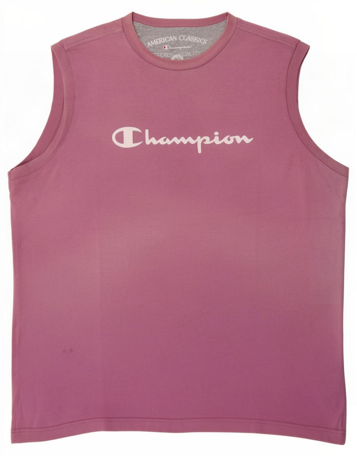 Champion Mens Graphic Vest Top 2XL Pink