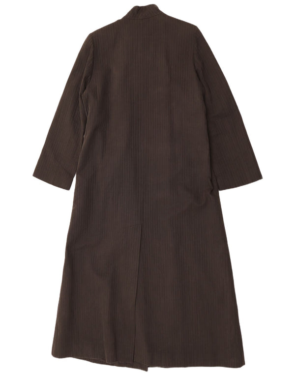 Beate Heymann Womens Overcoat UK 12 Medium  Brown Cotton