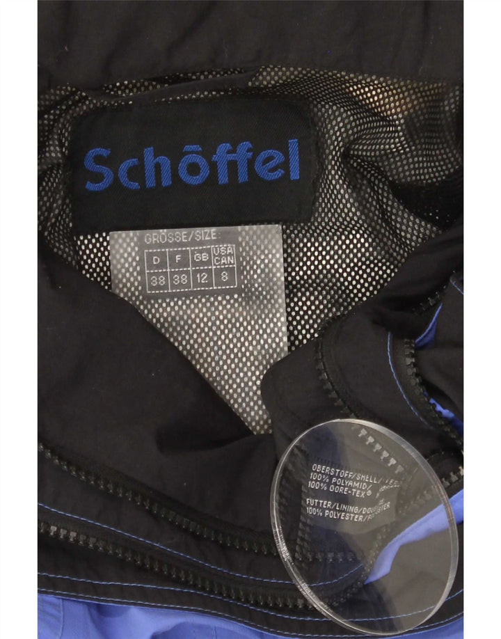 Schoffel Womens Hooded Oversized Rain Jacket UK 12 Medium Blue Polyamide