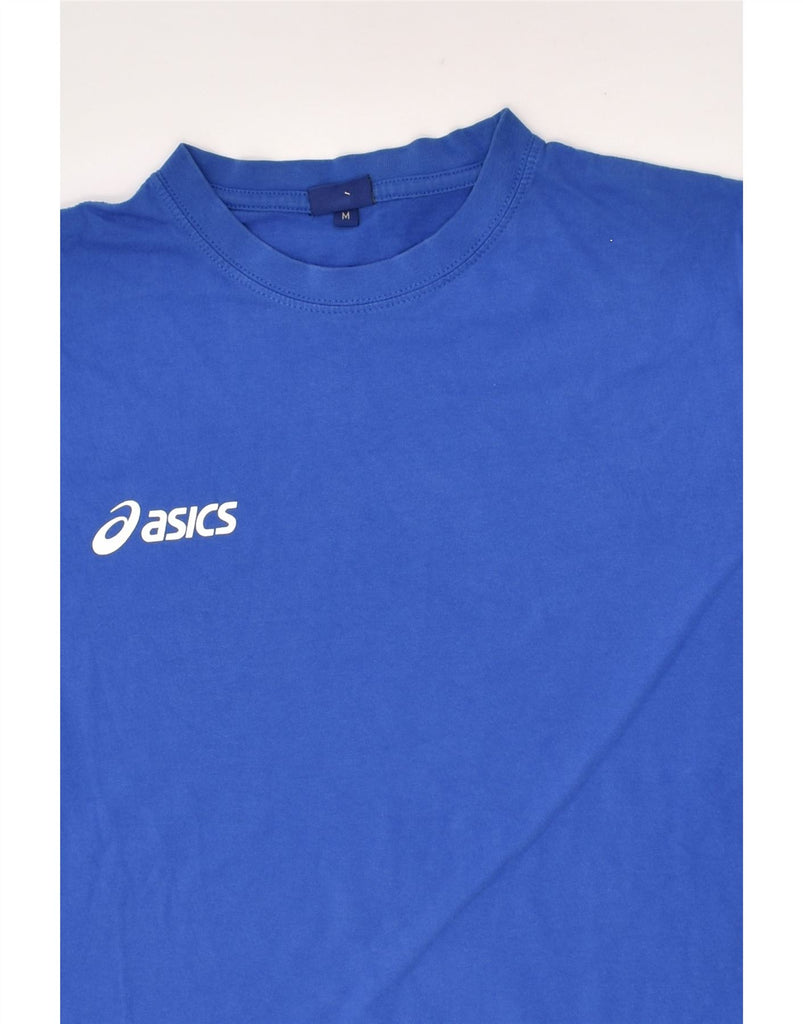 ASICS Mens T-Shirt Top Medium Blue Cotton | Vintage Asics | Thrift | Second-Hand Asics | Used Clothing | Messina Hembry 