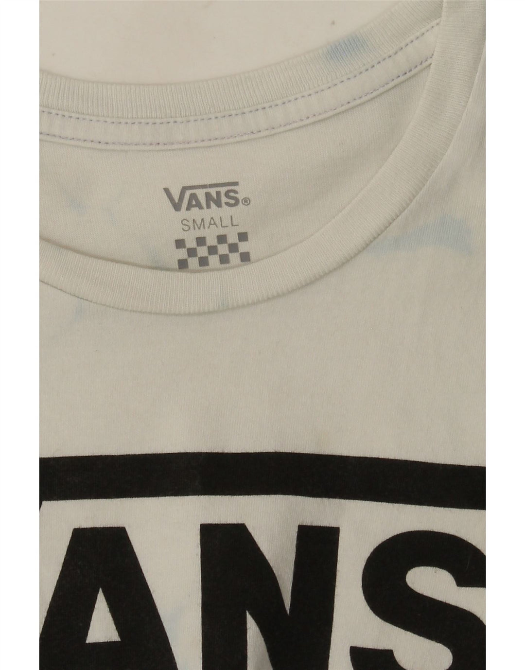 Vans Womens Graphic T-Shirt Top UK 10 Small White Tie Dye