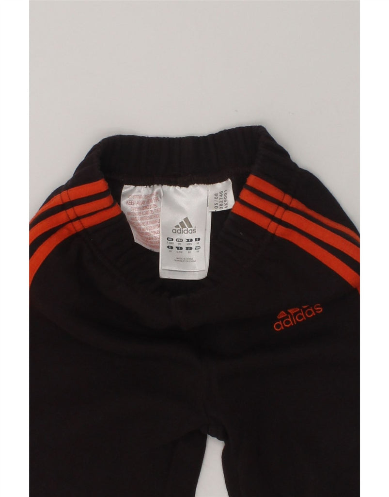 ADIDAS Baby Boys Joggers Tracksuit Trousers 3-6 Months Brown Cotton | Vintage Adidas | Thrift | Second-Hand Adidas | Used Clothing | Messina Hembry 