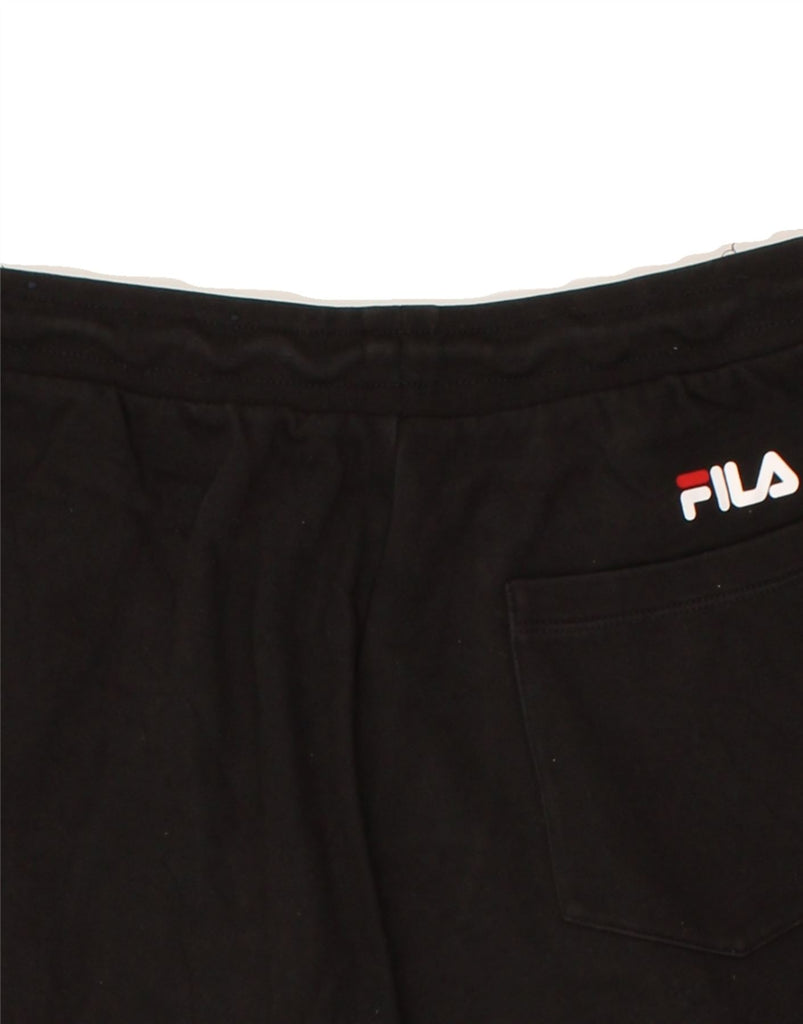 FILA Mens Graphic Sport Shorts Medium Black | Vintage Fila | Thrift | Second-Hand Fila | Used Clothing | Messina Hembry 