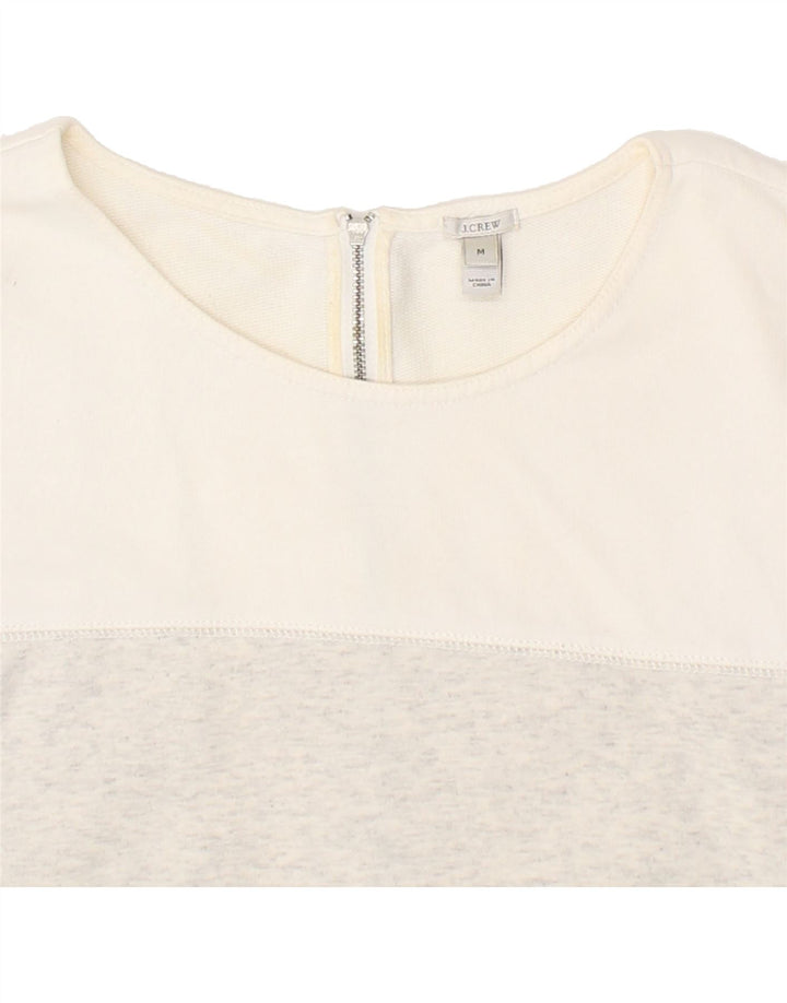 J. CREW Womens Top Long Sleeve UK 14 Medium Grey Colourblock Cotton Vintage J. Crew and Second-Hand J. Crew from Messina Hembry 