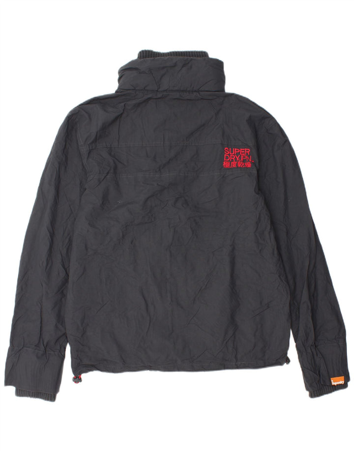 Superdry Mens Windcheater Rain Jacket UK 40 Large Grey Nylon