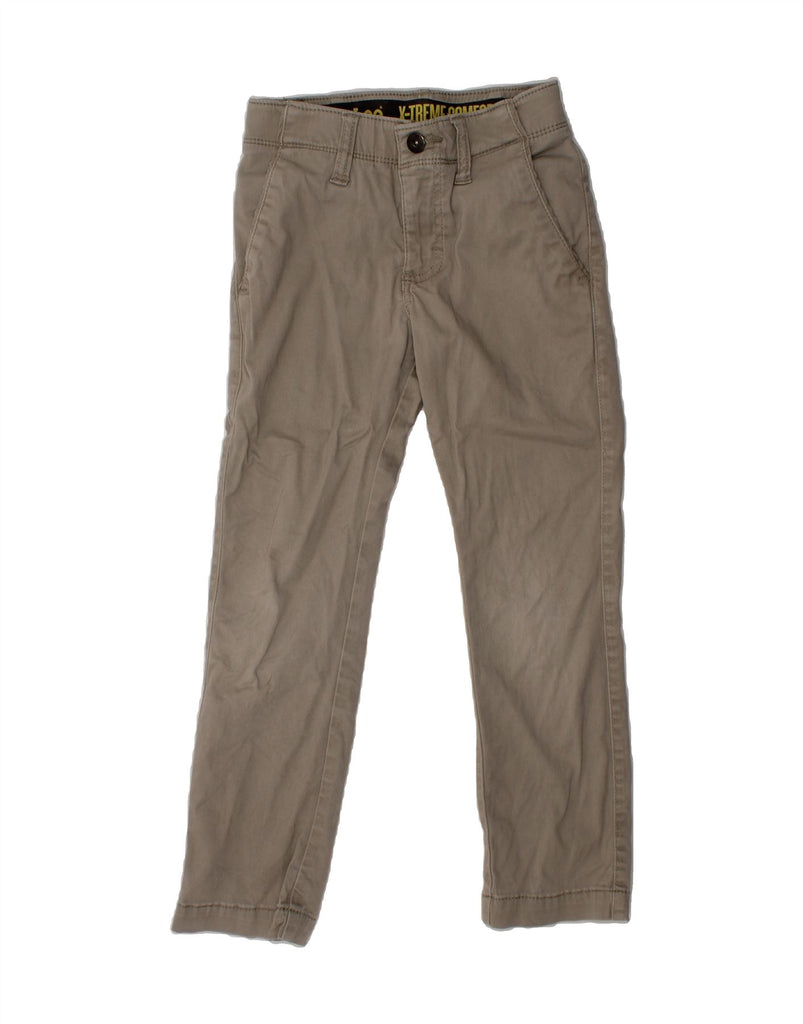 LEE Boys Extreme Comfort Slim Chino Trousers 7-8 Years W23 L20 Grey Cotton Vintage Lee and Second-Hand Lee from Messina Hembry 
