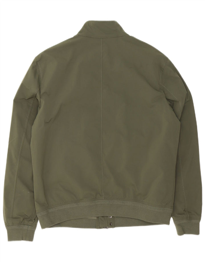 Marks & Spencer Mens Bomber Jacket UK 38 Medium Khaki Polyester