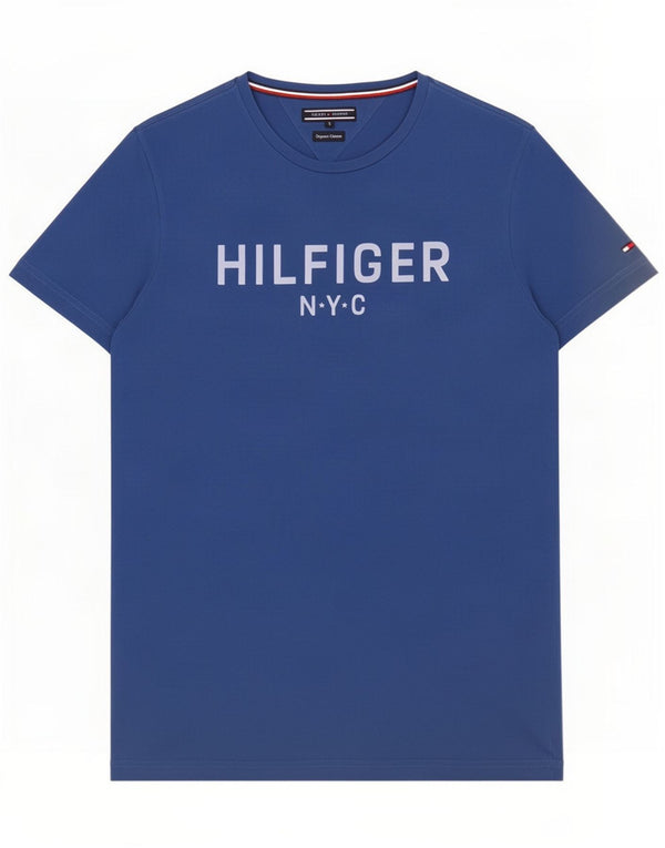Tommy Hilfiger Mens Graphic T-Shirt Top Small Blue Cotton