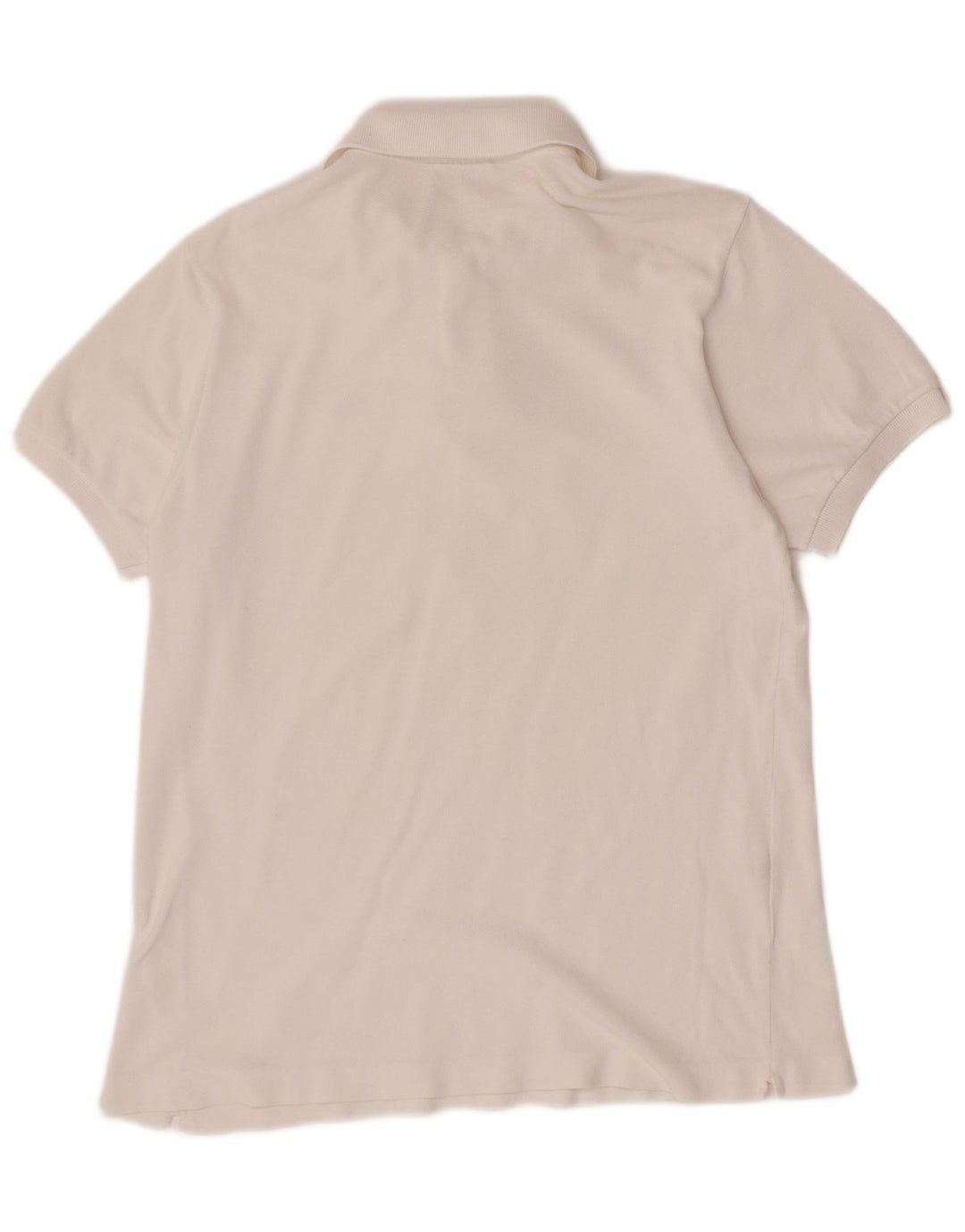 Lacoste Mens Polo Shirt Size 4 Medium White Cotton