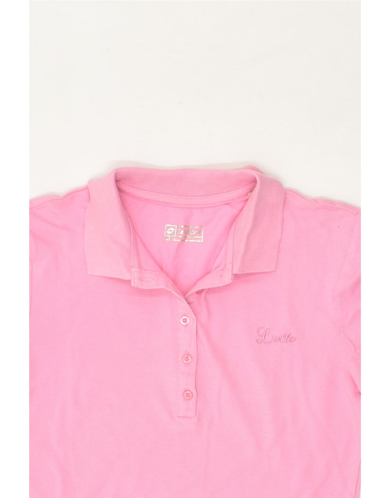 LOTTO Womens Polo Shirt UK 10 Small Pink Cotton | Vintage Lotto | Thrift | Second-Hand Lotto | Used Clothing | Messina Hembry 