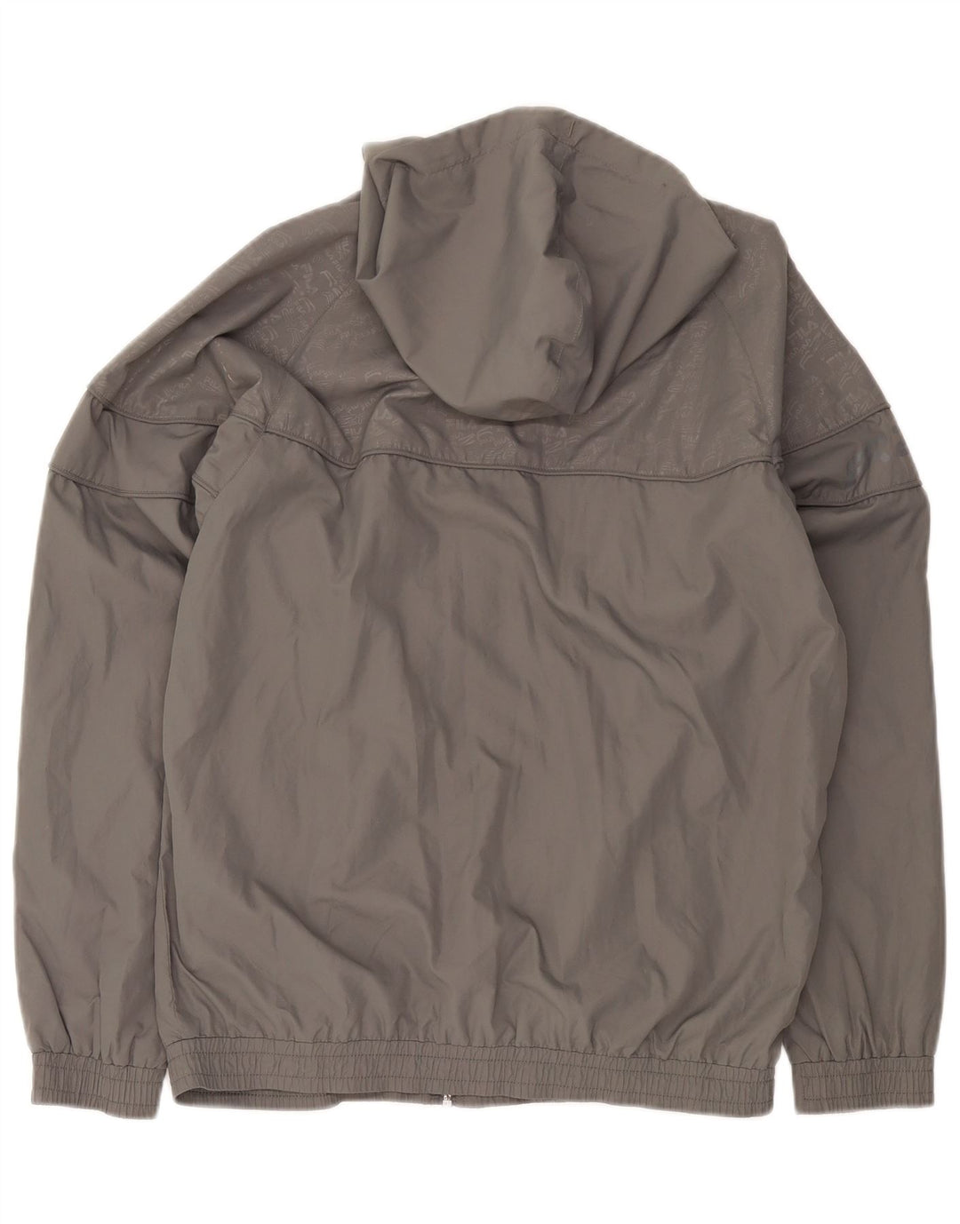 Fila Mens Graphic Hooded Tracksuit Top Jacket Small Grey Polyester