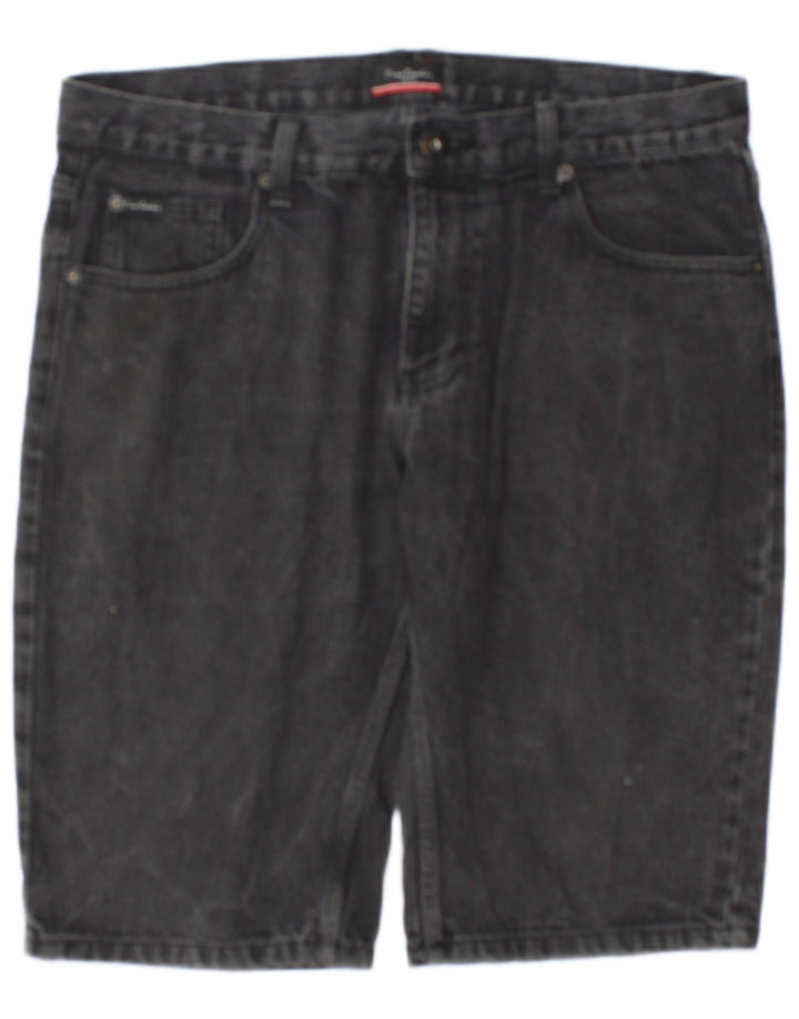 Pierre Cardin Mens Denim Shorts Large W36  Grey Cotton