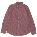 Chaps Mens Custom Fit Shirt Large Red Gingham Cotton