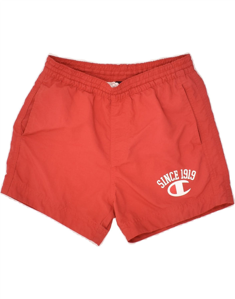 CHAMPION Boys Graphic Sport Shorts 7-8 Years Small Red | Vintage Champion | Thrift | Second-Hand Champion | Used Clothing | Messina Hembry 