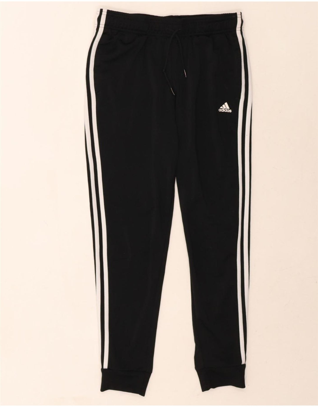 ADIDAS Womens Tracksuit Trousers Joggers UK 12/14 Medium  Black Polyester Vintage Adidas and Second-Hand Adidas from Messina Hembry 