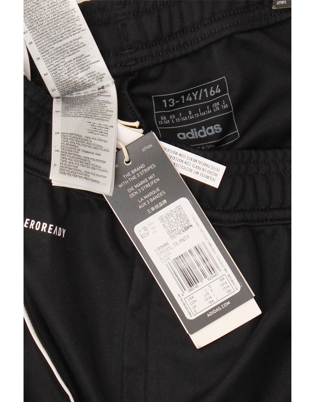 ADIDAS Boys Crusaders F.C. Graphic Tracksuit Trousers 13-14 Years Black