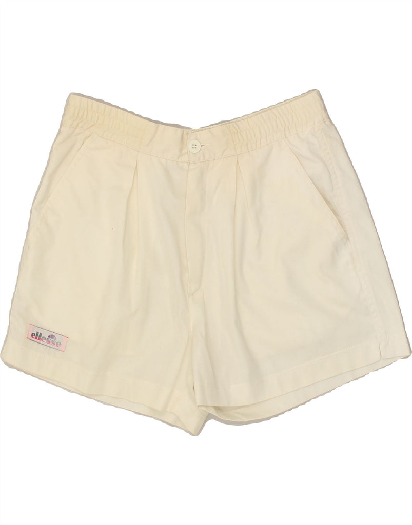 ELLESSE Womens Chino Shorts W29 Medium  Off White | Vintage Ellesse | Thrift | Second-Hand Ellesse | Used Clothing | Messina Hembry 