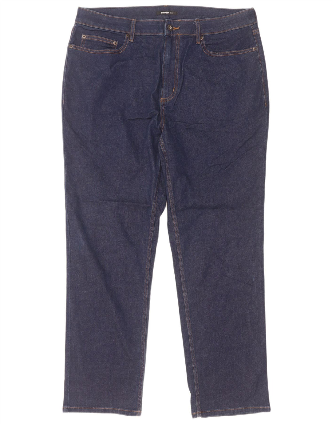Rohan Mens Straight Jeans W36 L29 Navy Blue Cotton